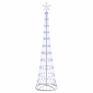 vidaXL LED božićno drvce Plava 51 x 51 x 190 cm Metal