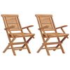 vidaXL Sklopive stolice 2 kom 56x63x90 cm Masivno drvo Teak