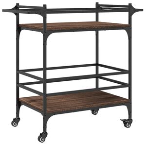 vidaXL Kuhinjska kolica boja hrasta 82x40x78,5 cm konstruirano drvo