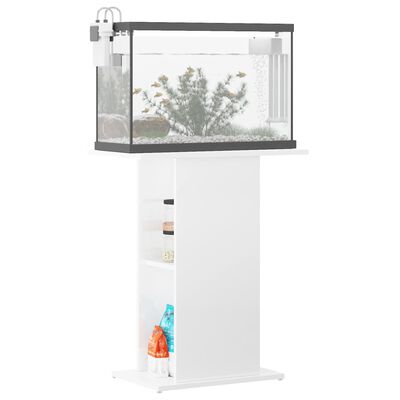 vidaXL Stalak za akvarij sjajni bijeli 60,5 x 36 x 72,5 cm drveni