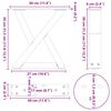 vidaXL Noge za klub stolić 2 kom Bijele 30 x (30-31,3) cm Čelik