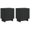 vidaXL Noćni ormar 2 pcs Crna 43 x 34,5 x 50 cm Konstruirano drvo