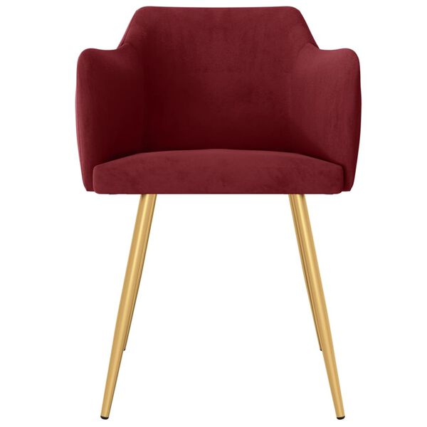 vidaXL Blagovaonske stolice 2 kom crvena boja vina bar&scaron;unaste