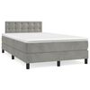 vidaXL Box spring krevet s madracem svjetlosivi 120x200 cm bar&scaron;unasti