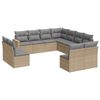 vidaXL 11-dijelni set vrtnih sofa od poliratana s jastucima bež