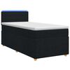 vidaXL Boxspring krevet s madracem Crna 100 x 200 cm Tkanina