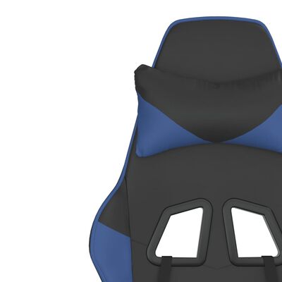 vidaXL Masažna igraća stolica crno-plava od umjetne kože