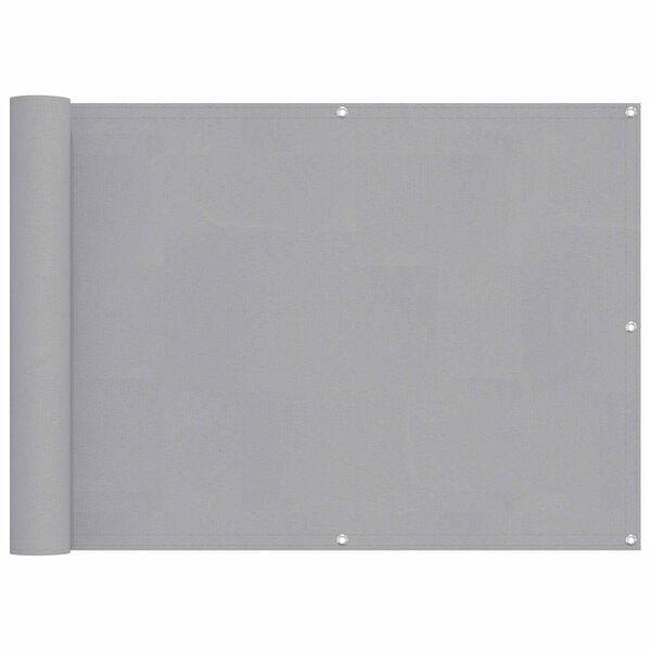 vidaXL Balcony ekran Svijetlo siva 75 x 200 cm