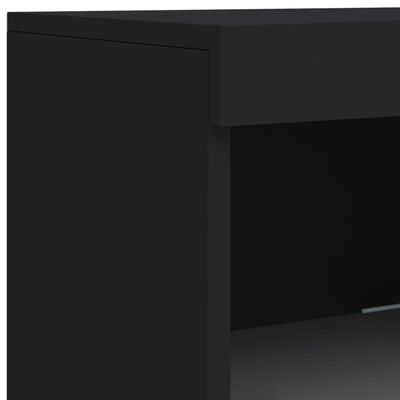 vidaXL Komoda s LED svjetlima crna 202x37x100 cm