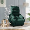 vidaXL Električni naslonjač na podizanje tkanina tamnozeleni