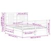vidaXL Okvir kreveta s uzglavljem bračni od masivnog drva