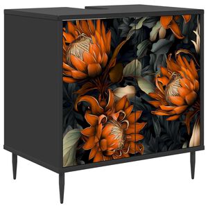 vidaXL Kupaonski ormar LOCHEM Crni hrast 60 x 40 x 61 cm