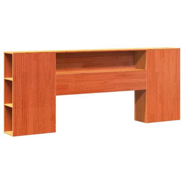 vidaXL Polica za knjige Krevetski okvir Vosak smeđa 200 x 200 cm