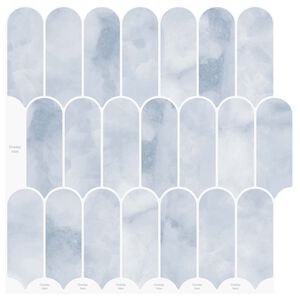 vidaXL Pernata pločica 20 pcs Svjetloplava 30 x 30 cm Poliuretan i PET