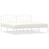 vidaXL Metalni okvir za krevet s uzglavljem bijeli 193x203 cm
