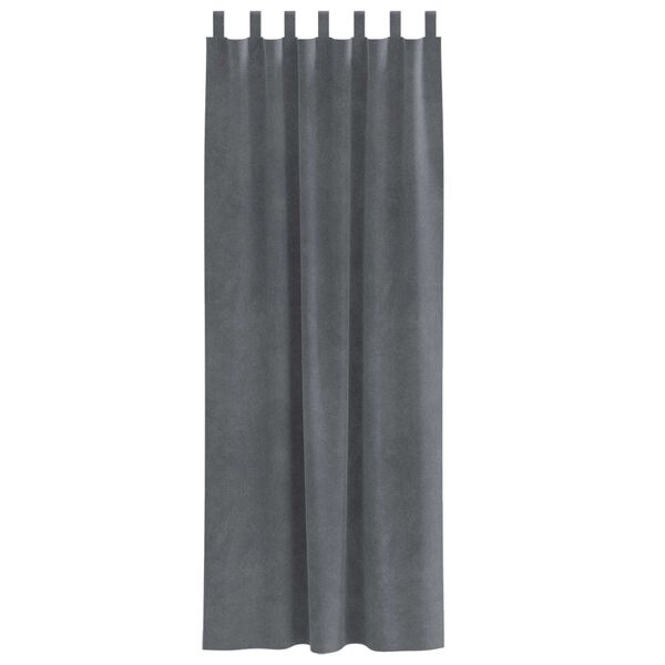 vidaXL Zavjese za zamračivanje 2 pcs Svijetlo siva 140 x 245 cm Baršun
