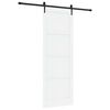 vidaXL Klizna vrata ORKDAL Bijela i crna 83 x 232 cm Masivna borovina