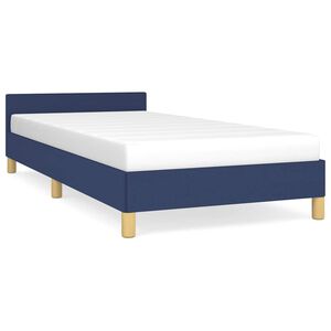 vidaXL Okvir za krevet s uzglavljem bez madraca plavi 80x200cm tkanine