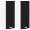 vidaXL Viseći ormarić 2 pcs Crni hrast i bijela 30 x 31 x 80 cm