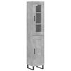 vidaXL Visoka komoda siva betona 34,5x34x180 cm od konstruiranog drva