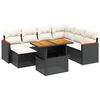 vidaXL 8-dijelni set vrtnih sofa od poliratana s jastucima crni