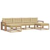 vidaXL Set vanjskih sofa 6 kom. Bijela i bež