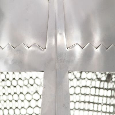 vidaXL Replika viteške kacige za LARP srebrna čelična