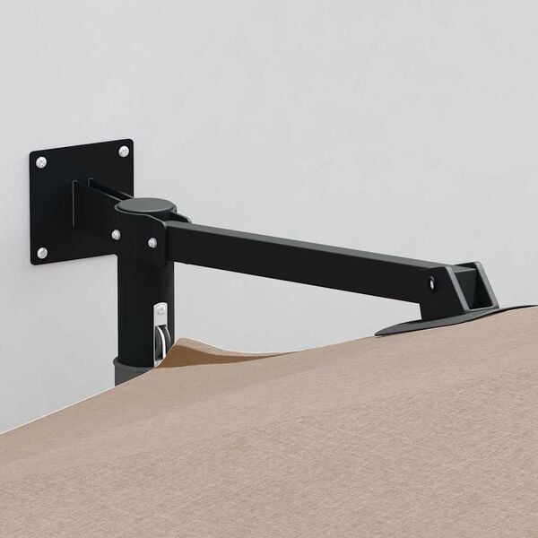 vidaXL Vrtni suncobran Sivo-smeđa 248 x 248 x 148 cm Poliester i čelik