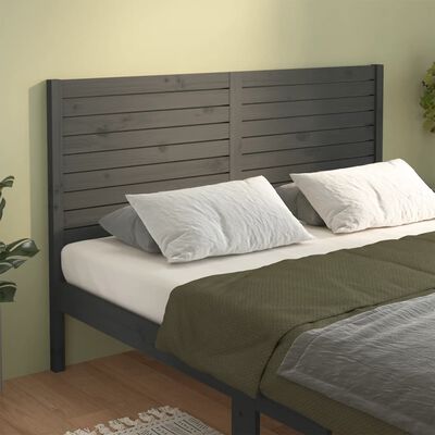 vidaXL Uzglavlje za krevet sivo 126 x 4 x 100 cm od masivne borovine