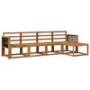 vidaXL Set vanjskih sofa 5 pcs Prirodna Čvrsto drvo akacije