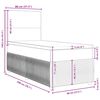 vidaXL Box spring krevet s madracem svjetlosivi 80 x 200 cm bar&scaron;unasti