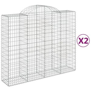 vidaXL Lučne gabionske ko&scaron;are 2 kom 200x50x160/180cm pocinčano željezo