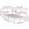 vidaXL Krevet s regalom za knjige bez madraca 90 x 200 cm od borovine