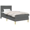 vidaXL Okvir kreveta s madracem Tamno siva 90 x 190 cm tkanina