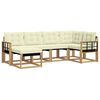 vidaXL Set vanjskih sofa 6 kom. Bijela i krem