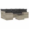 vidaXL 7-dijelni set vrtnih sofa svjetlosivi od poliratana
