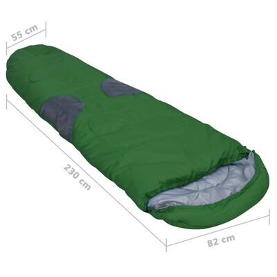 vidaXL Vreća za spavanje zelena -5 ℃ 2000 g