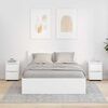 vidaXL Noćni ormarići 2 pcs Bijelo 30,5 x 30 x 43 cm Konstruirano drvo