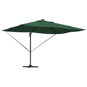 vidaXL Suncobran 352 x 251 x 265 cm Poliester i aluminij Zelena