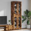 vidaXL Highboard s policom FLORIN Dimljeni hrast 60 x 35 x 182 cm