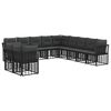 vidaXL Set vanjskih sofa Crna Poliester