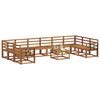 vidaXL Set vanjskih sofa 11 pcs Prirodna Čvrsto drvo akacije