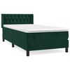 vidaXL Box spring krevet s madracem tamnozeleni 100x200 cm bar&scaron;unasti