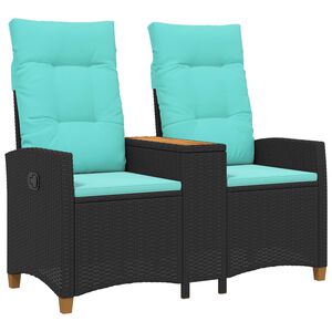 vidaXL Rekreativna klupa s stolom 2 -Seater 126 x 65 x 112 cm