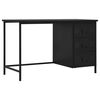 vidaXL Radni stol s ladicama industrijski crni 120 x 55 x 75 cm čelični