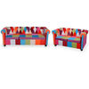 vidaXL 2-dijelni set sofa Chesterfield od tkanine