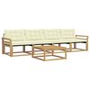 vidaXL Set vanjskih sofa 5 kom. Bijela i krem