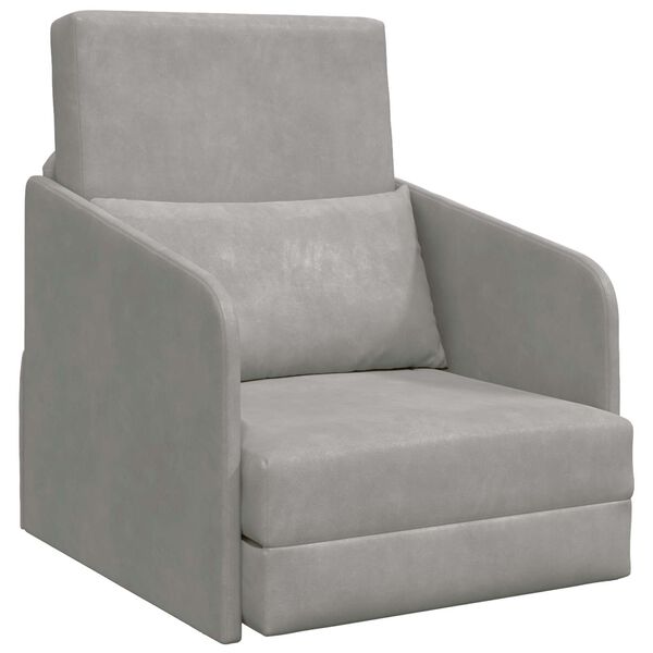 vidaXL Krevet na razvlačenje Svijetlo siva 65 x 80 x 83 cm Bar&scaron;un