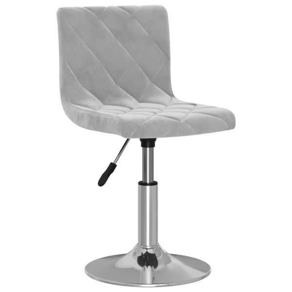 vidaXL Okretne blagovaonske stolice 4 kom svjetlosive bar&scaron;unaste