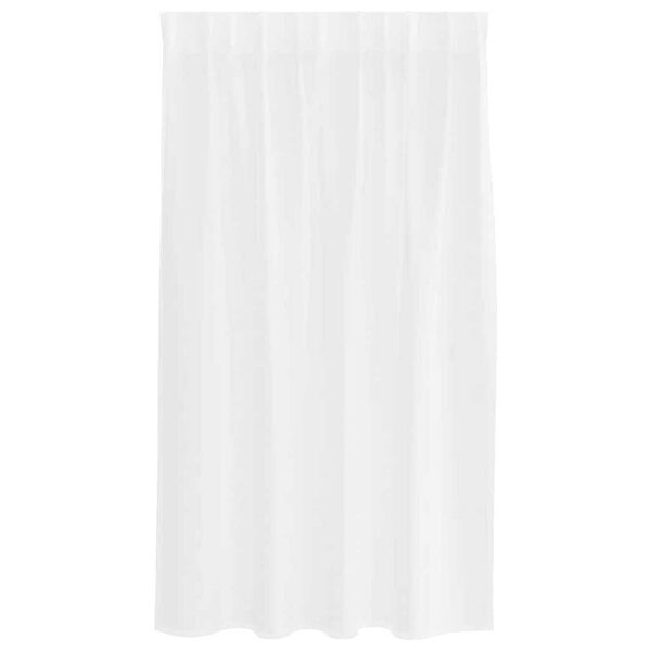 vidaXL Voile zavjesa sa zavjesama 2 pcs Bijelo 140 x 140 cm Poliester